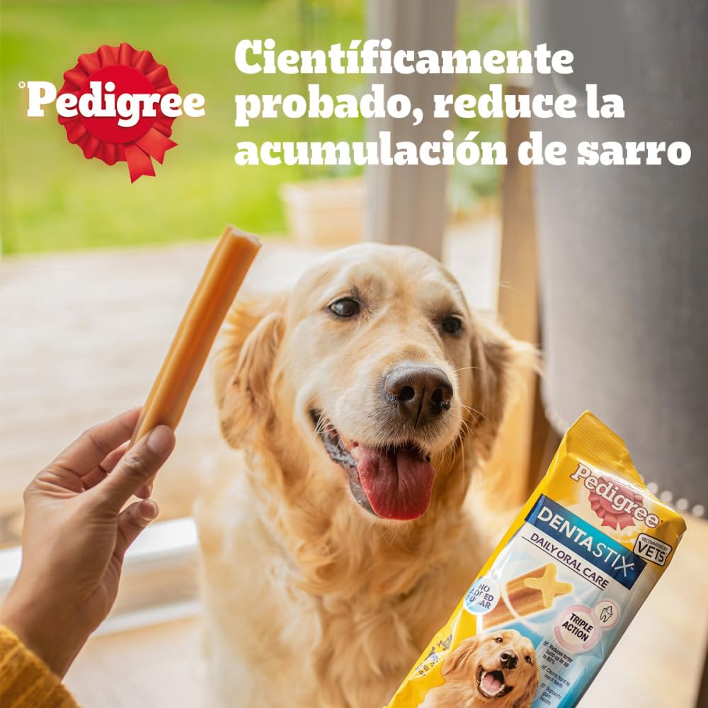 Pedigree Dentastix - Friandises pour grand chien, 112 bâtonnets à mâcher pour l'hygiène bucco-dentaire (16 sachets de 7 Sticks)