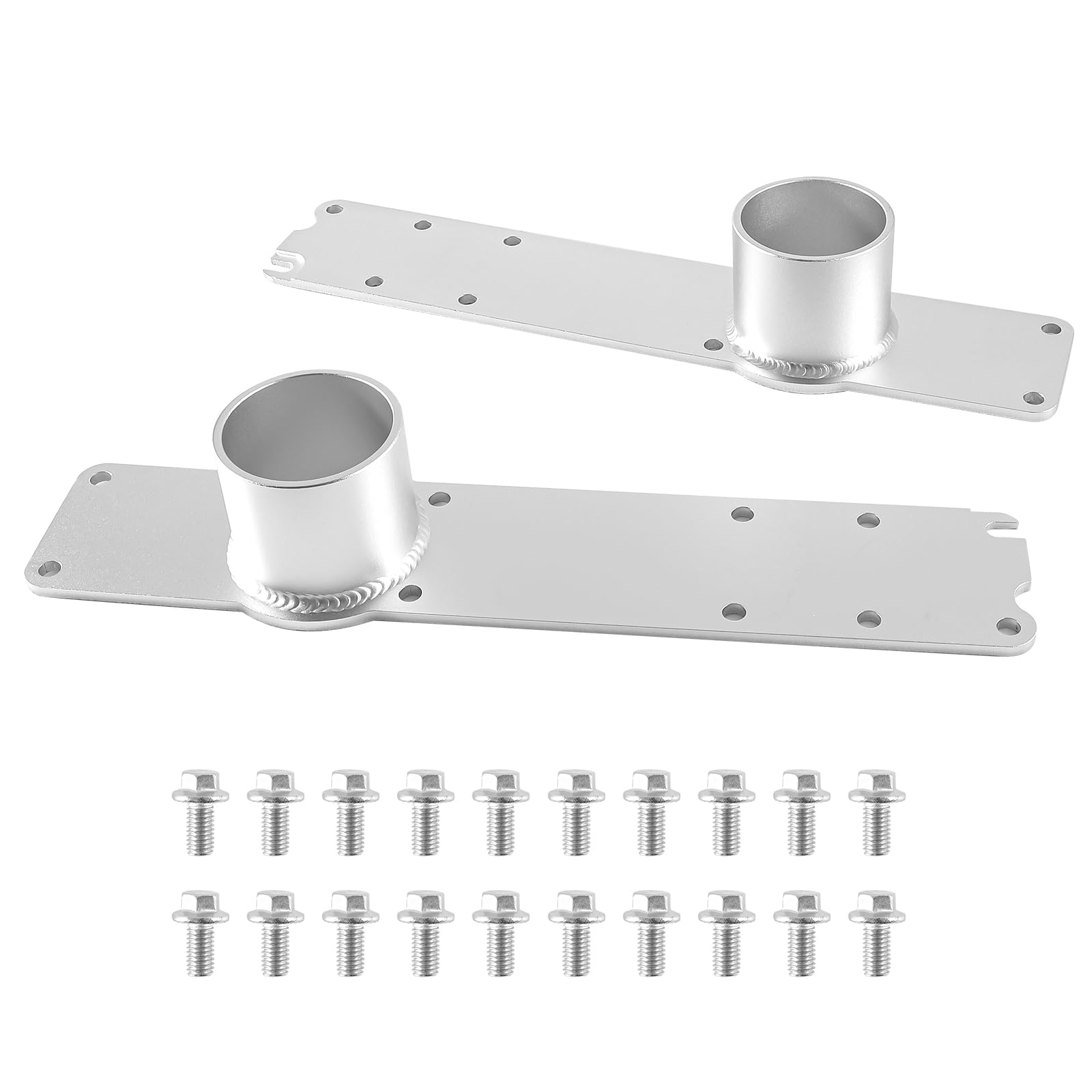 For Ford 1996-03 7.3L Intake Manifold with Powerstroke Plenum Bolts Aluminum 3" (Silver)