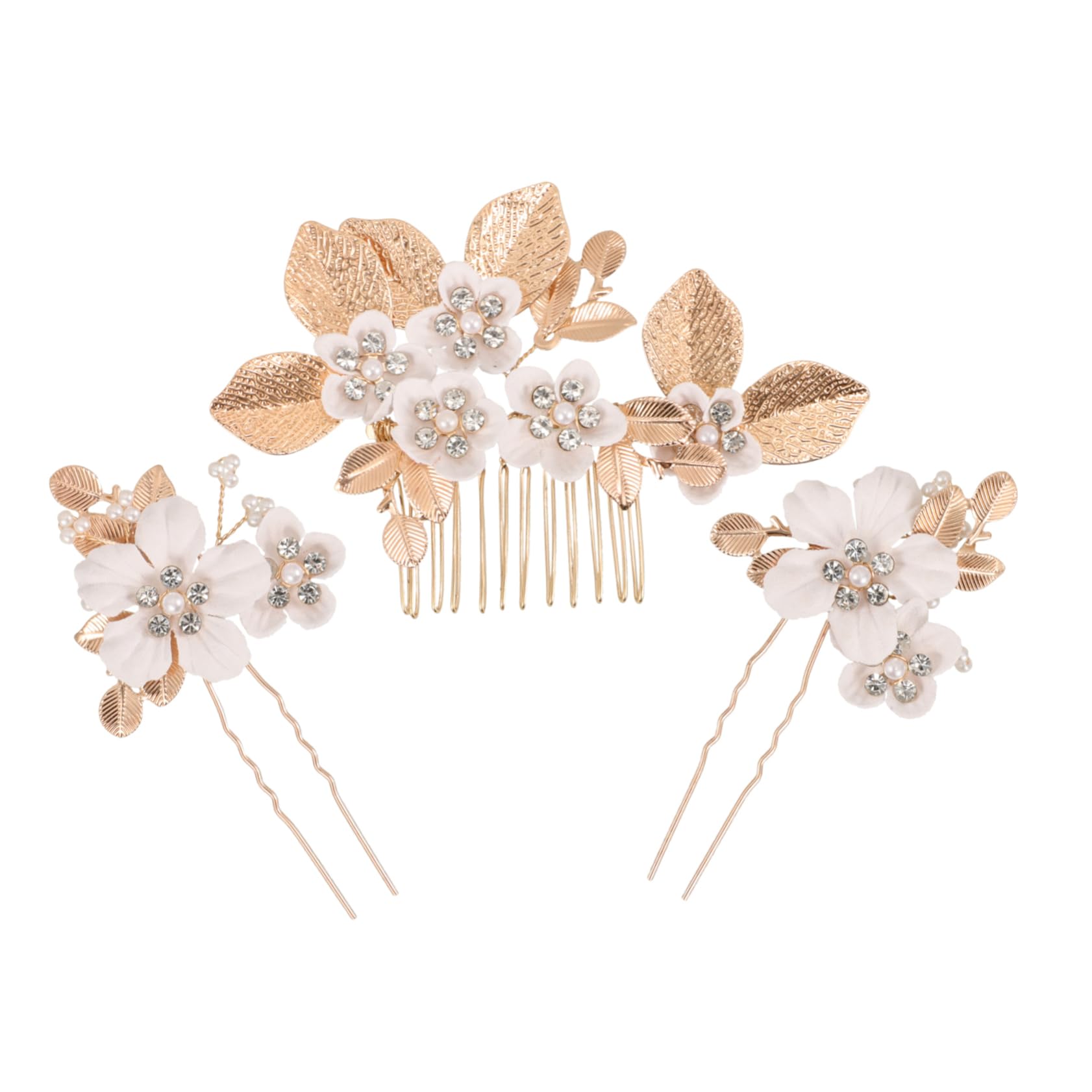 FOMIYES 4 Sets Blätter Und Blumen Haarkamm Hochzeit Haarkamm Clip Braut Kopfschmuck Blumen Haarnadel Haarschmuck Für Mädchen Für Mädchen Dekorative Haarkämme