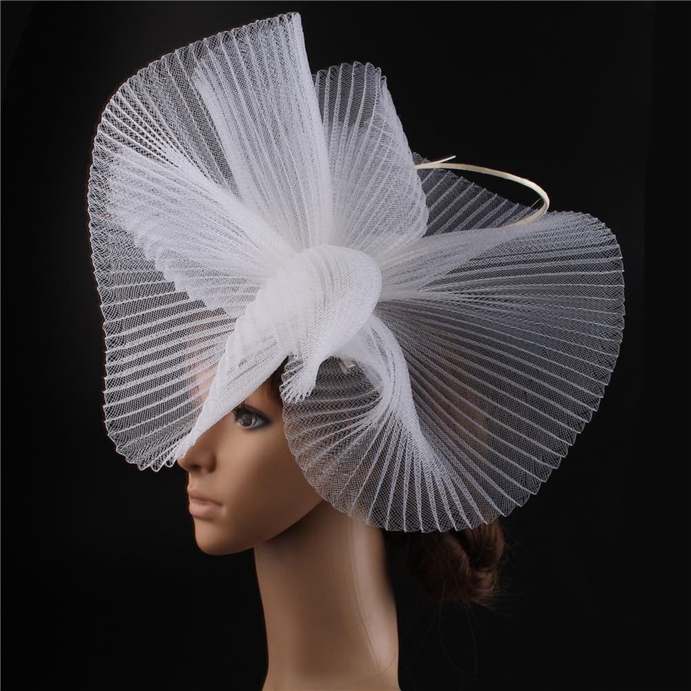 Weiß Plissee Tüllstoff 150cm Breite Plissierter Stoff Starre Tüllstoff DIY Organza Stoff Transparent Plissee Stoff Meterware Dekostoff Hochzeit Gerüschter Plissierter Stoff für Nähen 5m