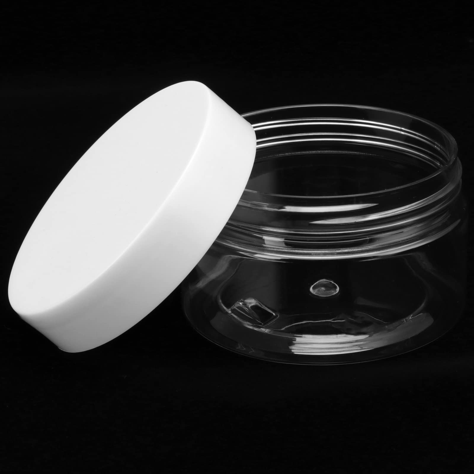 Hsei 48 Tarros De Plástico Transparente De 4 Onzas Con Tapas