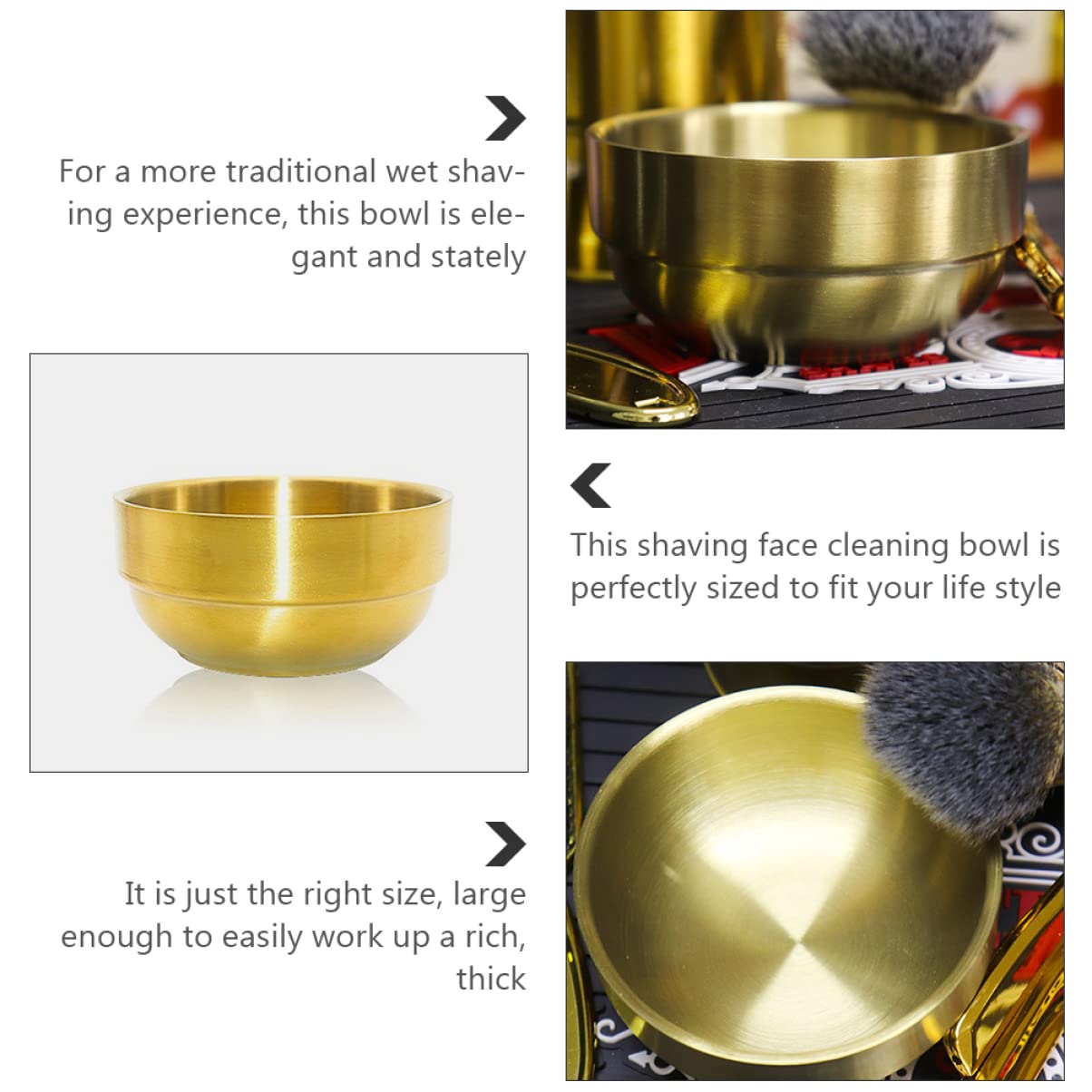 WOFASHPURET Shaving Bowl Durable Grooming Tool for Lathering Creams Face Cleaning Mug for Traditional Shaving present for Father Day Valentine Day