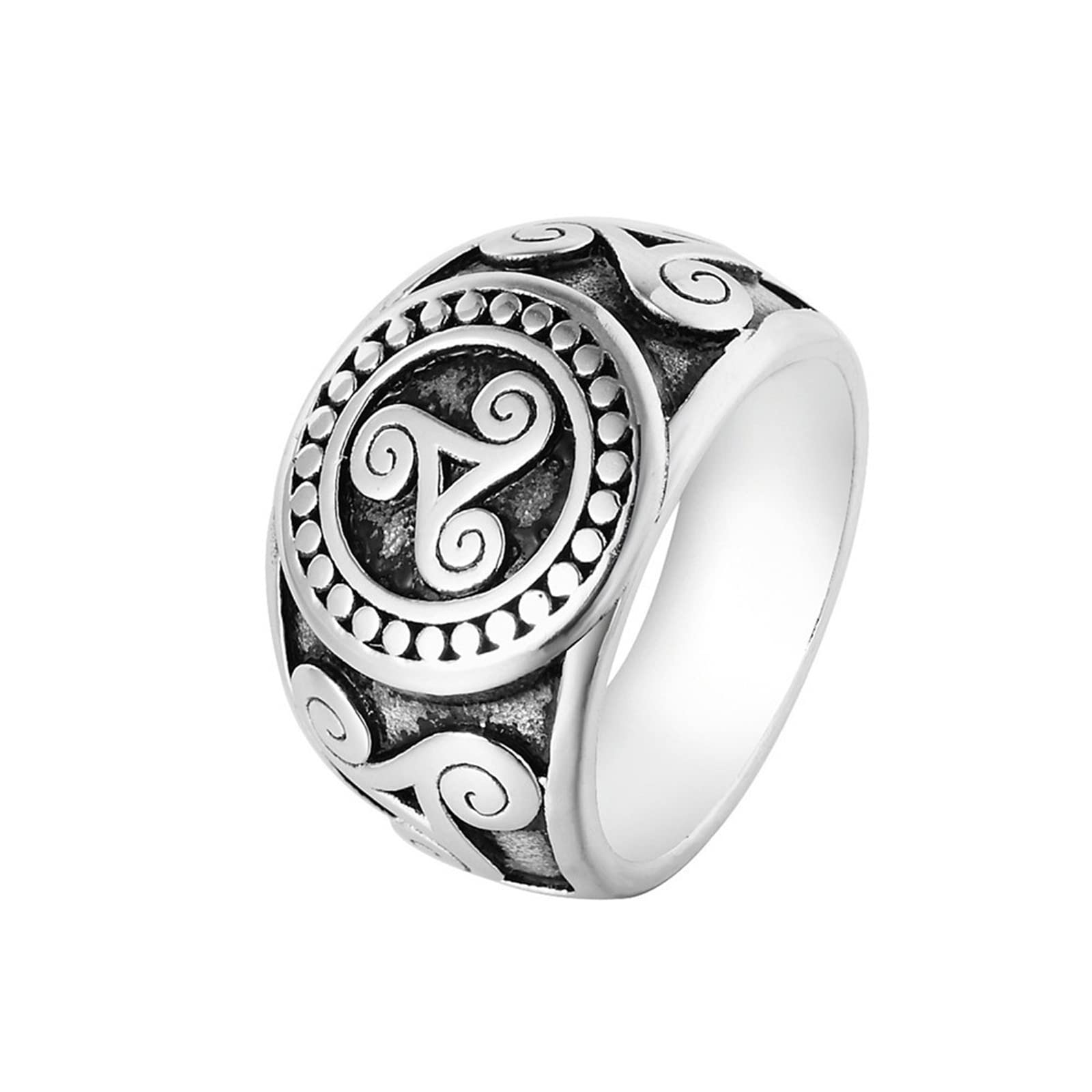 HCMA Totem vikingo nudo celta titanio acero hombres anillos Punk Hip hop Rock Vintage para hombre novio motorista joyería creatividad regalo