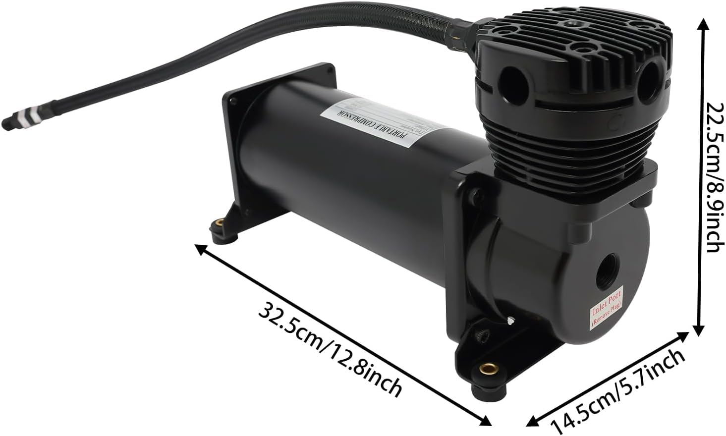 Zestaw Sprężarki Powietrza 12 V Przenośna Sprężarka Powietrza I Zestaw Naprawczy Do Opon 200 Psi Sprężarka Zawieszenia Pneumatycznego Do Klaksonów Samochodowych Opony Materace Pneumatyczne