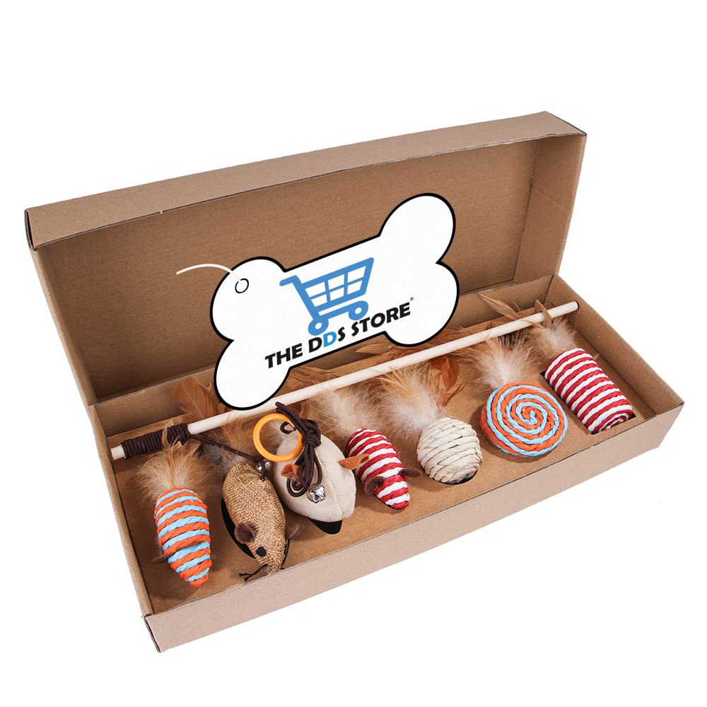 THE DDS STORE Cat Toy Gift Box Cat Funny Cat Stick Set Simulation Mouse Pet Toy 7Pcs Set. (B0BCGFLV65) Amazon Price History, Amazon Price Tracker