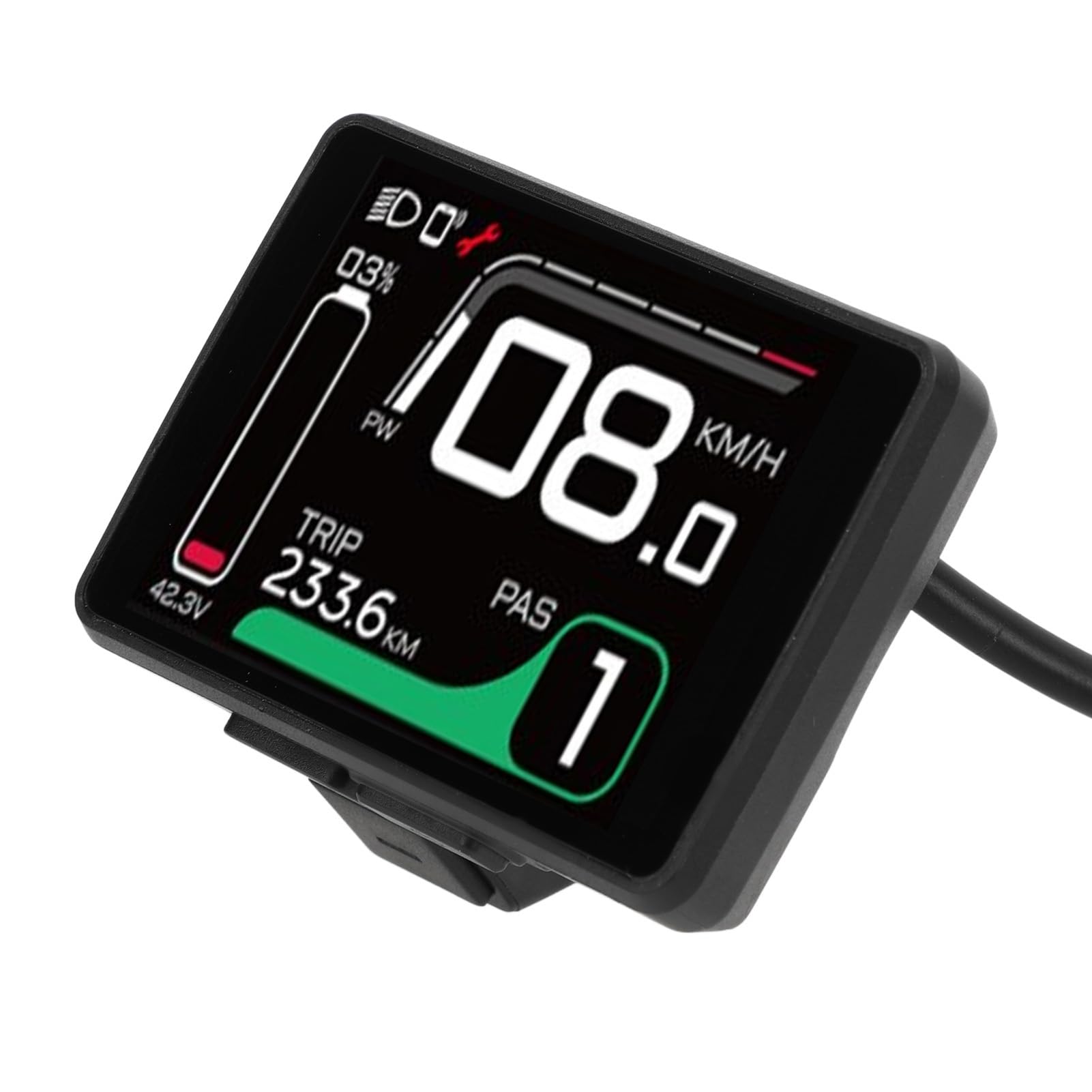 Changor Kolorowy Wyświetlacz LCD Cyklu Elektrycznego Wydajny dla BBS01 BBS02 BBSHD Silniki Typu Middrive dla Entuzjastów Jazdy na Rowerze Materiał ABS 2,0-calowy Ekran