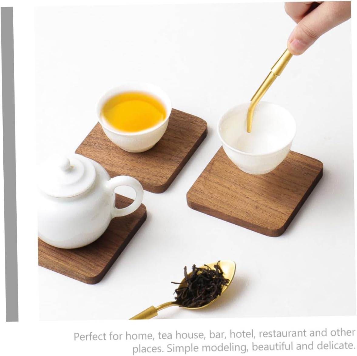 Tea Set Including Strainer Scoops Bottle Clip 4-piece Stainless Steel Tea Ceremony Accessories