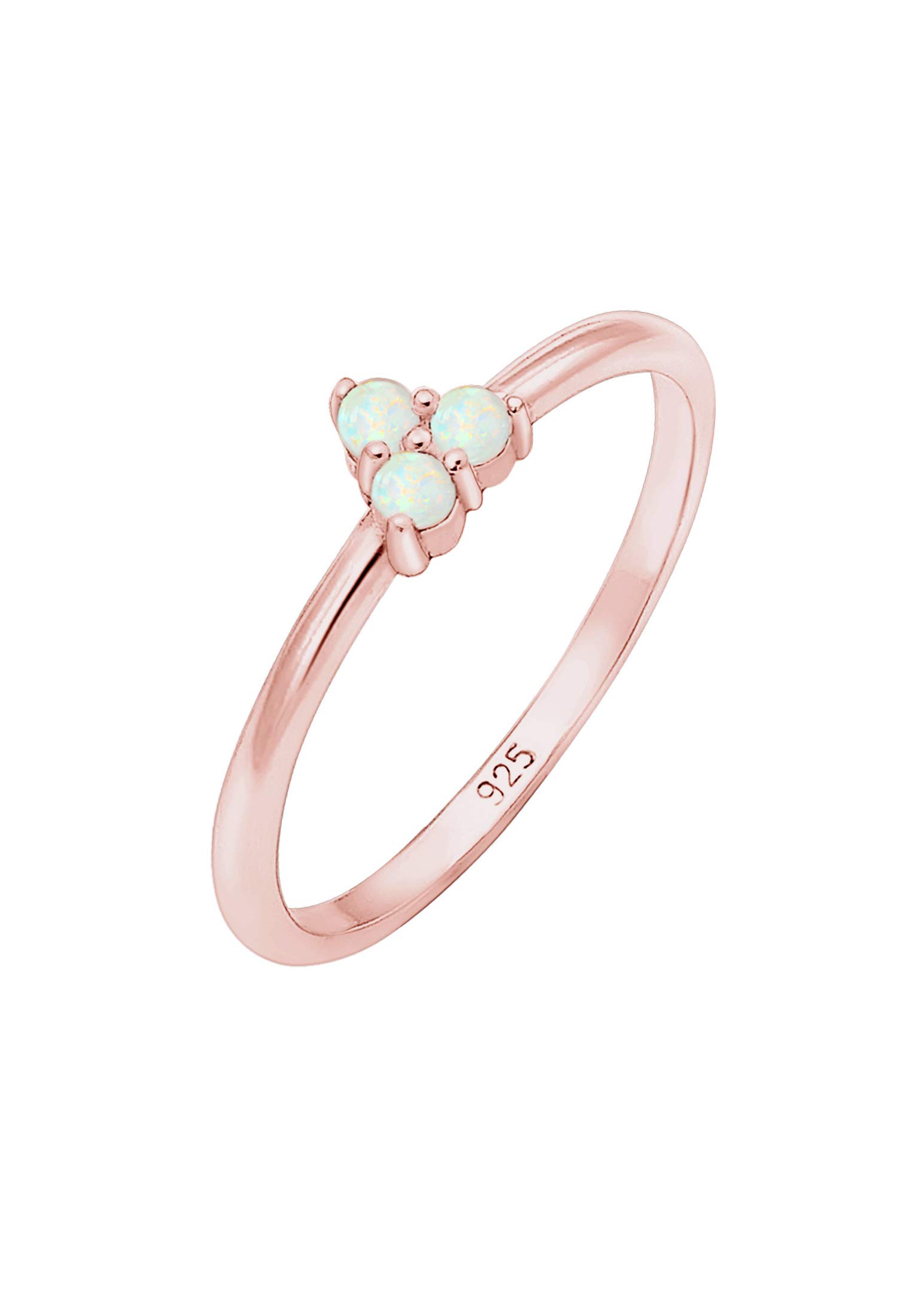 Elli Women's 925 Sterling Silver Solitaire Anniversary Ring Q 0603710618_58