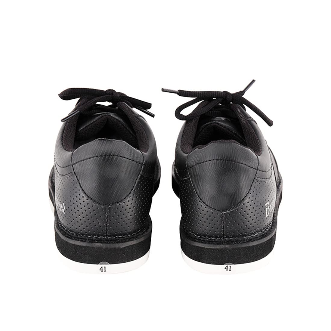 Womens Mens Bowling Scarpe, Unisex Bowling Scarpe Allenamento Leggero Lace Up Sneakers Bowler in Pelle