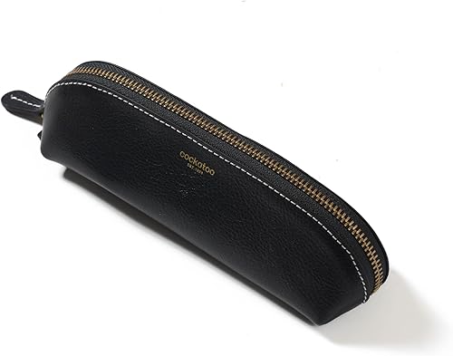 Miniatura 8 de Cockatoo Leather pencil case, pencil case, stationery case, zipper pencil case, stationery supplies, suitable for work and office(Purple Potion)