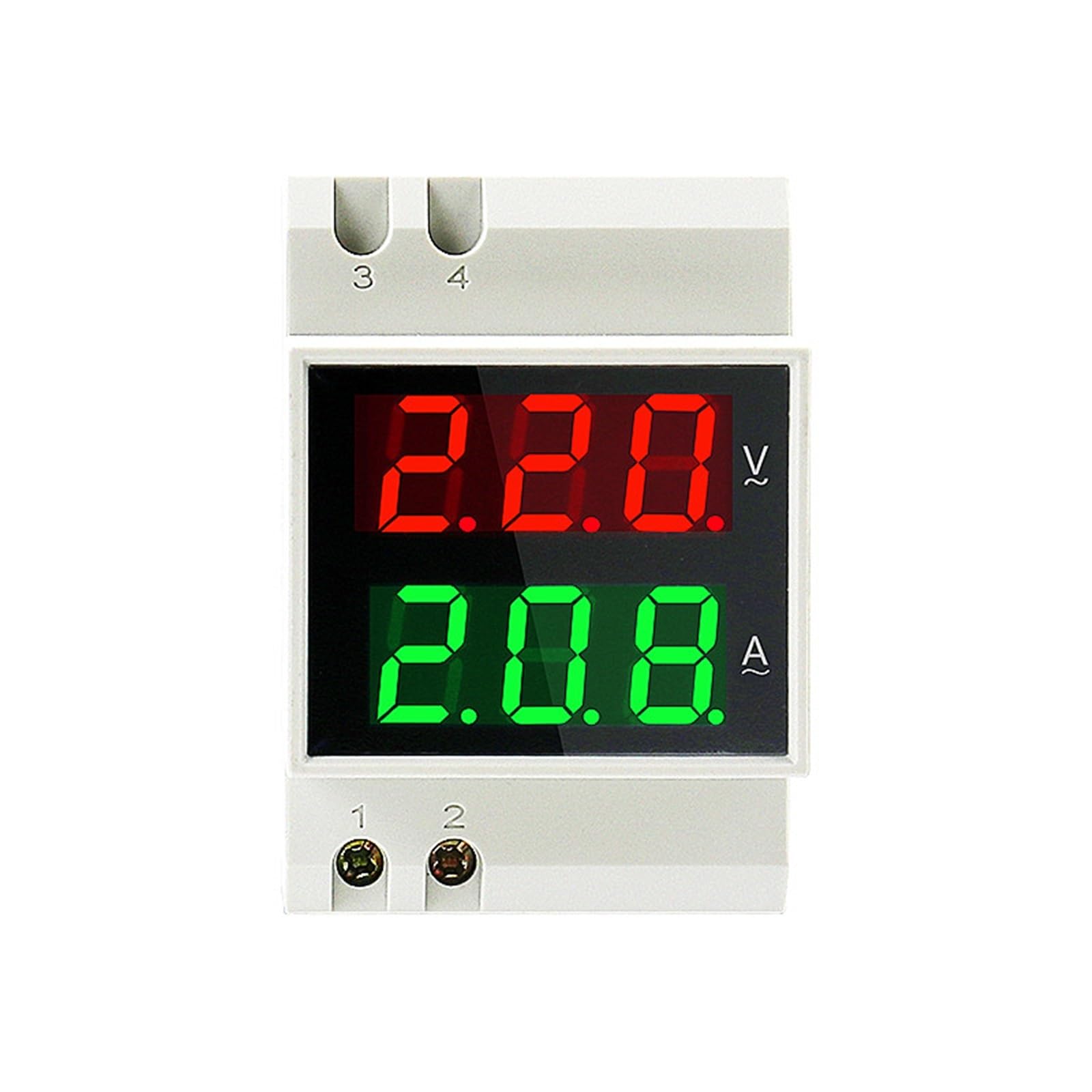 MOBYAT D52-2042 AC amperímetro voltímetro AC80-300V 200-450VLED medidor multifunción de energía eléctrica Digital 1 Uds (Color : External CT, Size : AC200V-450V)