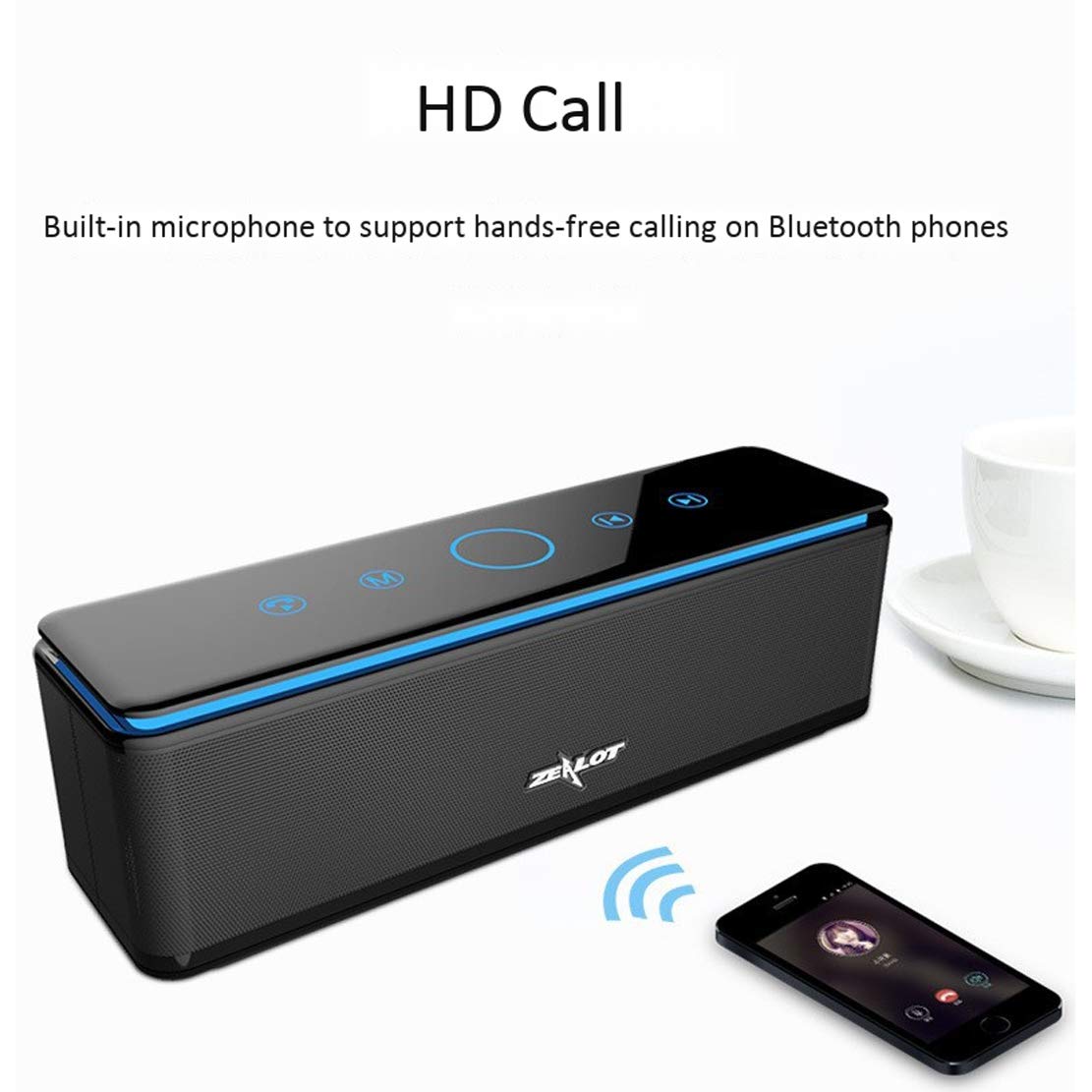 Głośnik Bluetooth 4 głośniki, ulepszony bas, bezprzewodowy głośnik 8000 mAh, bateria zewnętrzna, mobilna