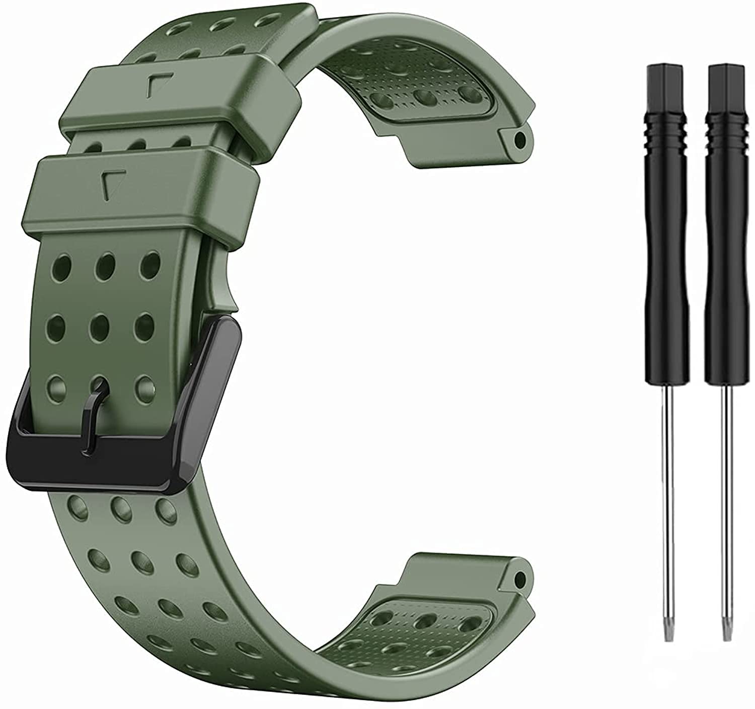 Ishim Bracelet De Montre, Remplacement En Silicone Souple, Bracelet Respirant Pour Garmin Forerunner 235/235 Lite/230/220/620/630/735XT/Approach S20/S5/S6, Accessoire De Montre De Sport-Bleu