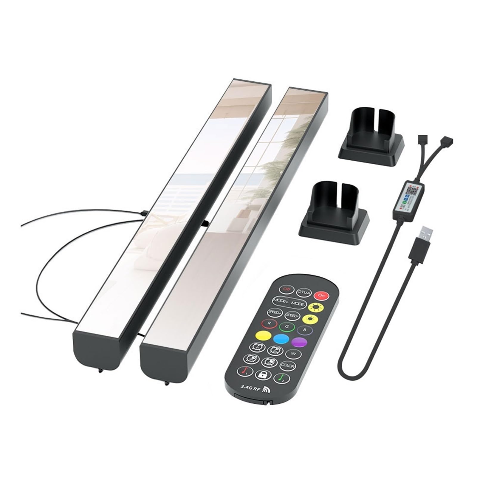 Lampa Stojąca Światło LED RGB Para Wystrój Pokoju Lampa Otchłań Bluetooth Nocne Oświetlenie Otoczenia Pulpit Nastrojowe Do Telewizora Gry Komputerowe Prezent Na Boże Narodzenie(Black)