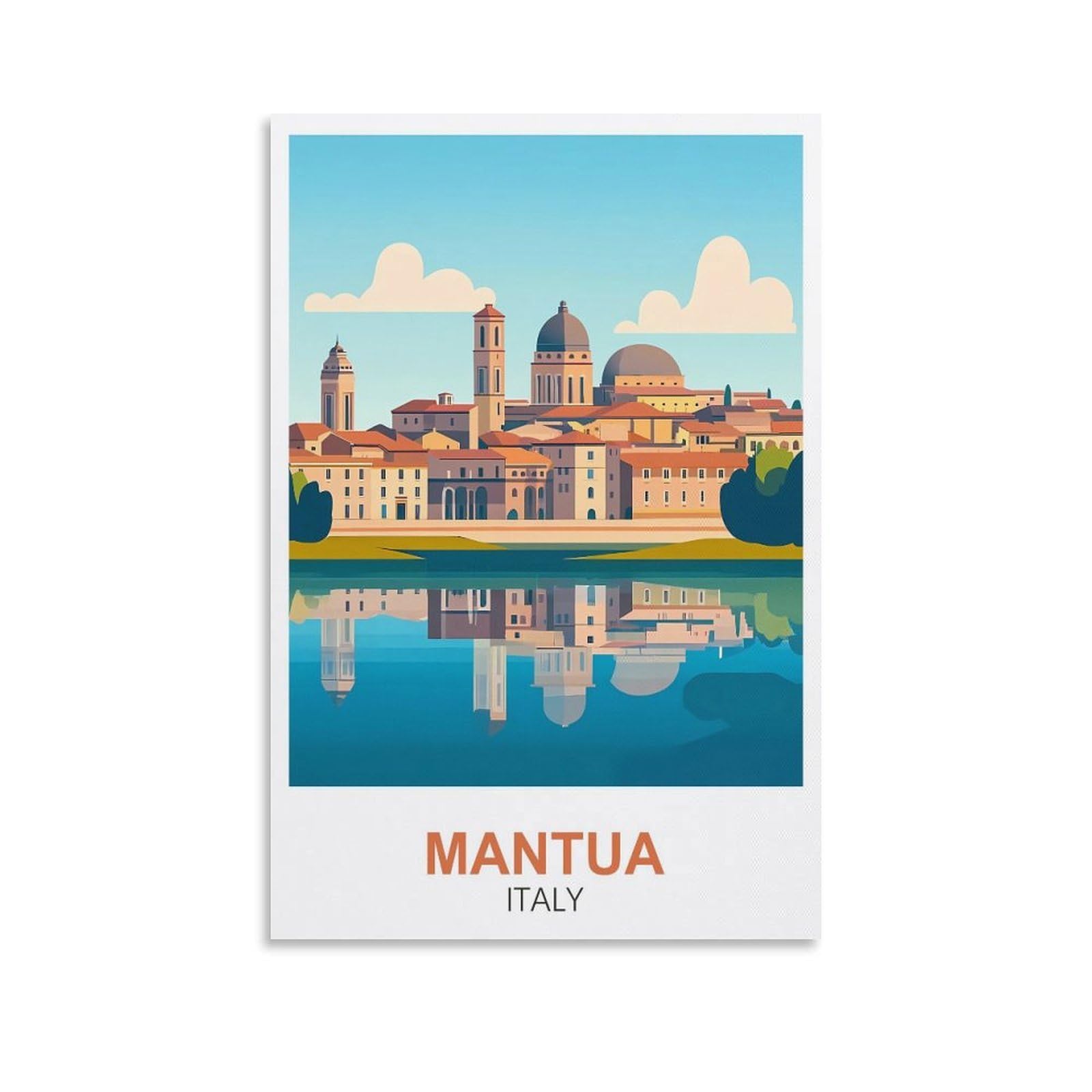 EZMLFA DIY Diamond Painting,Mantua Italy 5D Diamond Art DIY Cross Stitch Crystal Rhinestone Embroidery Pictures Craft for Home Wall 40x50cm