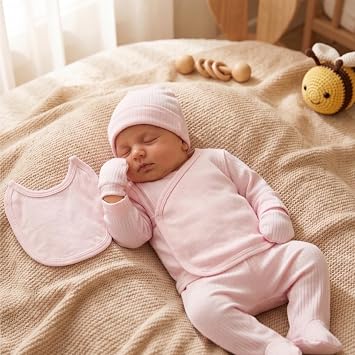 %100 Pamuklu Yenido an Bebek Hastane  k  Seti 5 Par a Yenido an Bebek Tak m  Unisex Bebek Seti Pembe