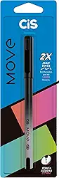 CIS Move Caneta Esferográfica ponta agulha 0.7mm, Preta, Blister com 1 unidade