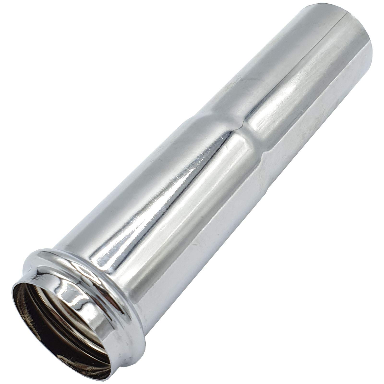 Tycner Chrome Pipe 34/32Mm Reduction Drain Waste Trap Plated Replacement 143Mm Long