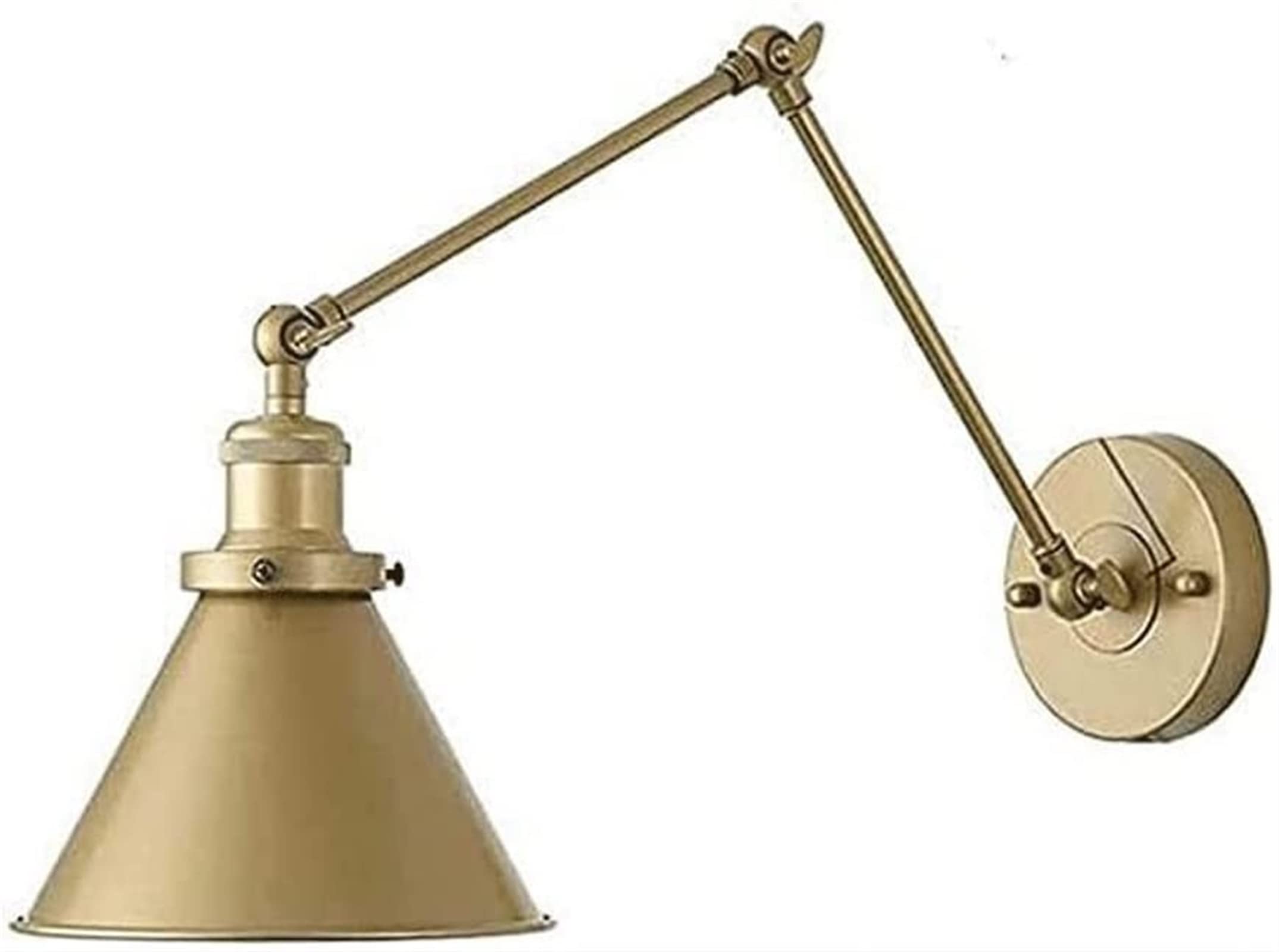 Aplique de pared ajustable industrial, lámpara de pared con brazo oscilante, lámpara de pared de metal retro de granja, accesorio de iluminación único for interiores for dormitorio, sala de estar, coc