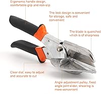Vista 6 de Tijeras de inglete, mango antideslizante de 45 a 135 grados, herramienta de corte para madera suave, plástico, PVC, cortador de corte multiángulo