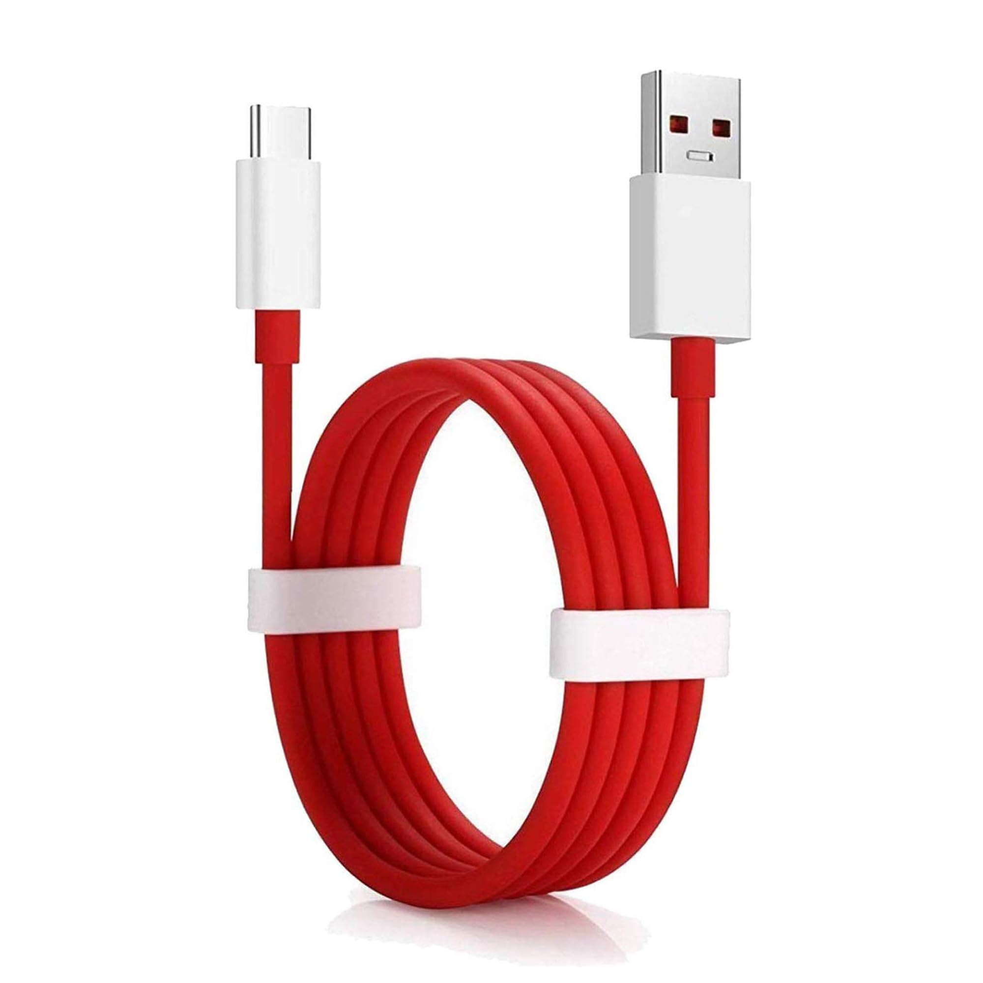CEDO 65W OnePlus Dash Warp Charge Cable, USB A to Type C Data Sync Fast Charging Cable Compatible with One Plus 3 /3T /5 /5T /6 /6T /7 /7T /7 pro, Nord 2/CE & for All Type C Devices - 1 Meter, Red