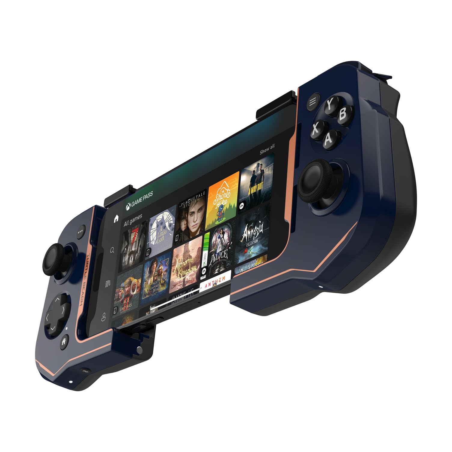 タートルビーチ(Turtle Beach) スマホ コントローラー iPhone対応 ATOM Bluetooth コバルトブルー 20時間持続 【MFi認証】 PS Remote Play Xbox Cloud Steam Link CoD 原神 崩壊 Minecraft Roblox Among Us対応 【国内正規品】