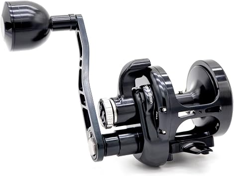 Conventional Reels Saltwater Trolling Fishing, Up to 66Lbs Carbon Drag, 4.6 inch Long Power Handle, Adjustable Strike Button, Lever Drag Casting Reel