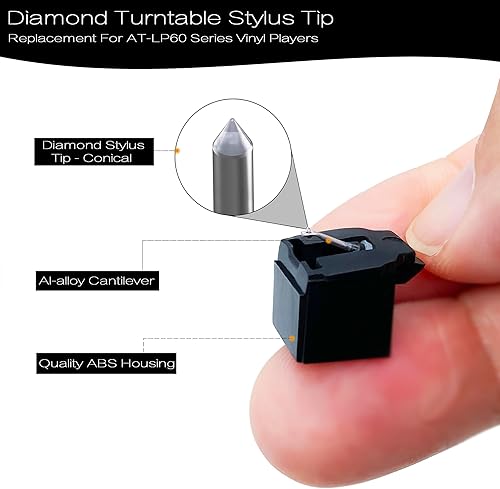 Miniatura 8 de Diamond - Lápiz de repuesto para tocadiscos ATN3600 ATN91, agujas para tocadiscos compatibles con tocadiscos Audio-Technica AT-PL50, AT-LP60