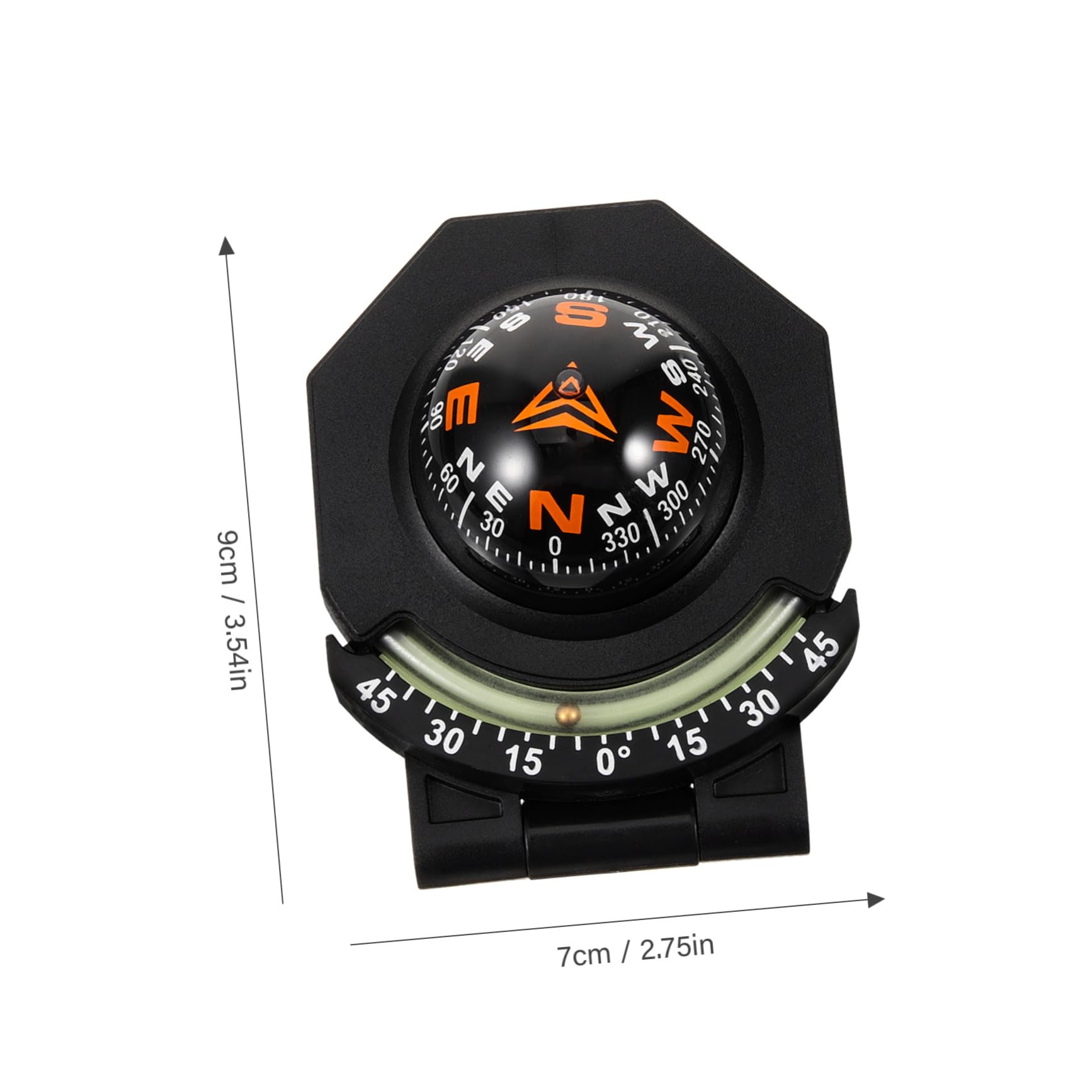 POPETPOP Car Compass Ball Dashboard Compass for Car Boat Truck and Caravan Durable Design Easy Installation for Optimal Accuracy and Visibility