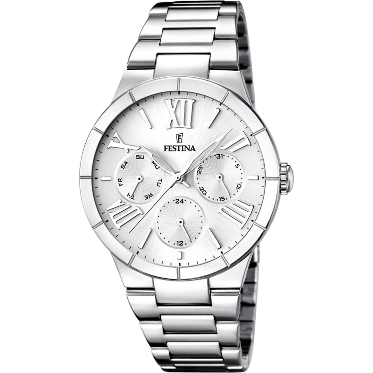 Montre FESTINA pour Femme F16716/1 Boyfriend Boîtier en Acier Inoxydable Gris Bracelet en Acier Inoxydable Gris
