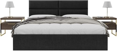 Miniatura 152 de Vänt - Paneles tapizados de cabecera para montar en la pared, diseño Isabelle, 60 x 23 pulgadas, configuración de 4 paneles individuales,