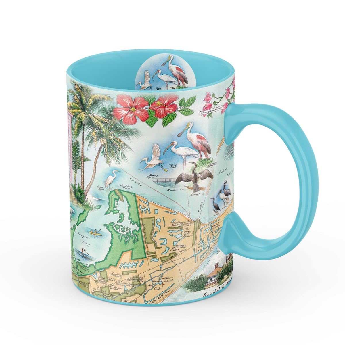 Xplorer Maps Sanibel & Captiva Islands Map Ceramic Mug (16oz) – BPA-Free Coffee Cup for Hot & Cold Drinks – Perfect for Office, Home, or Gift