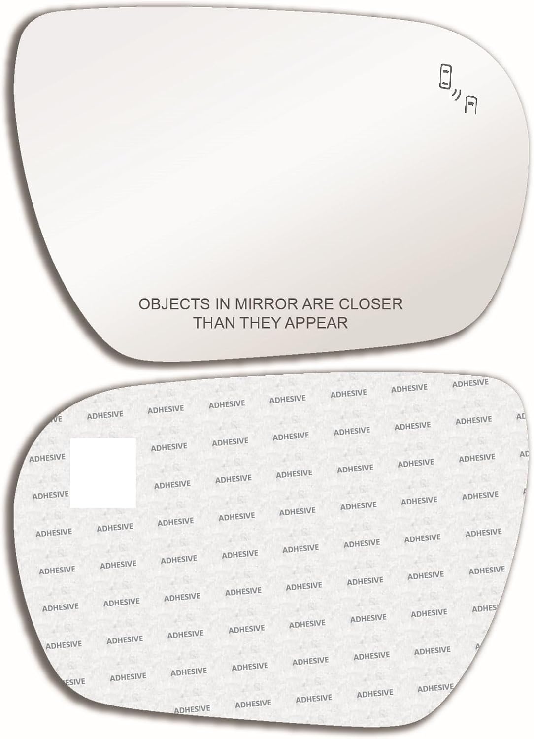 Replacement Blind Spot Mirror Glass with Full Size Adhesive for 2013-2018 Hyundai Santa Fe SPORT Passenger Side View Right RH