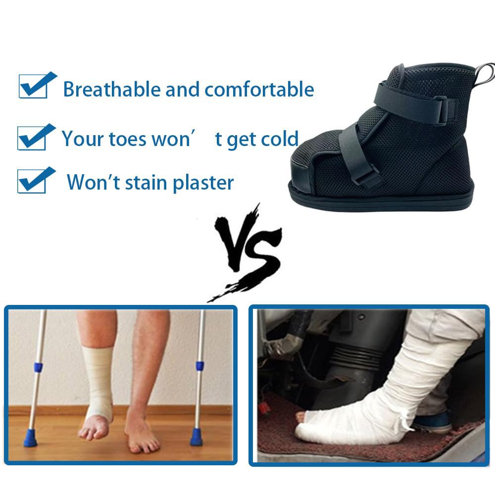 Scarponi da Passeggio Regolabili Copriscarpe per Recupero, Scarpe Post operatorie Traspiranti, Stivale Medico con Velcro, Scarpa Ortopedica per Post-operatorio,XL