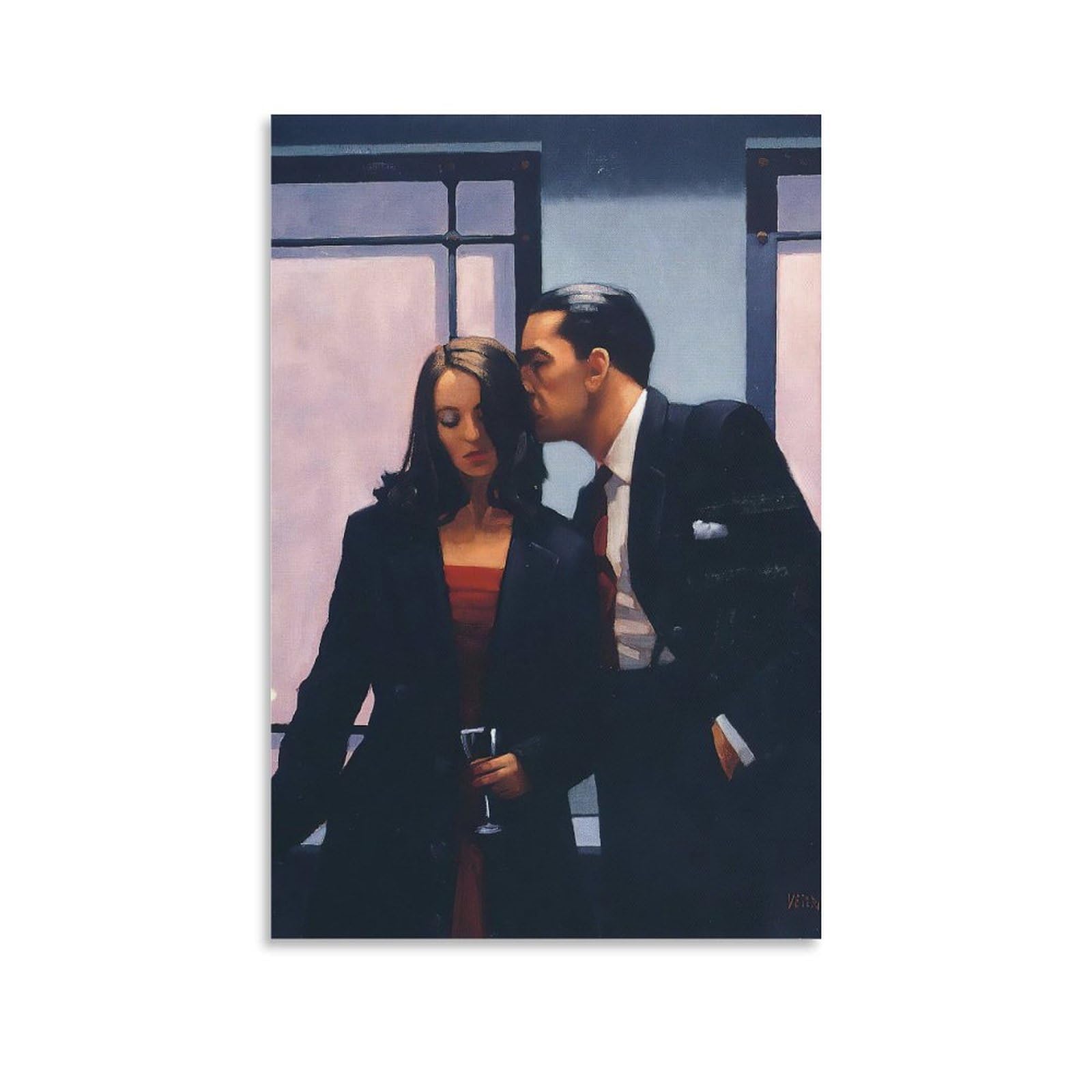 Contemplation of Betrayal by Jack Vettriano Wall Art Prints Poster23 Wall Art Bedroom Prints Home Decor Hanging Picture Canvas Painting 12x18inch(30x45cm) โ image 1