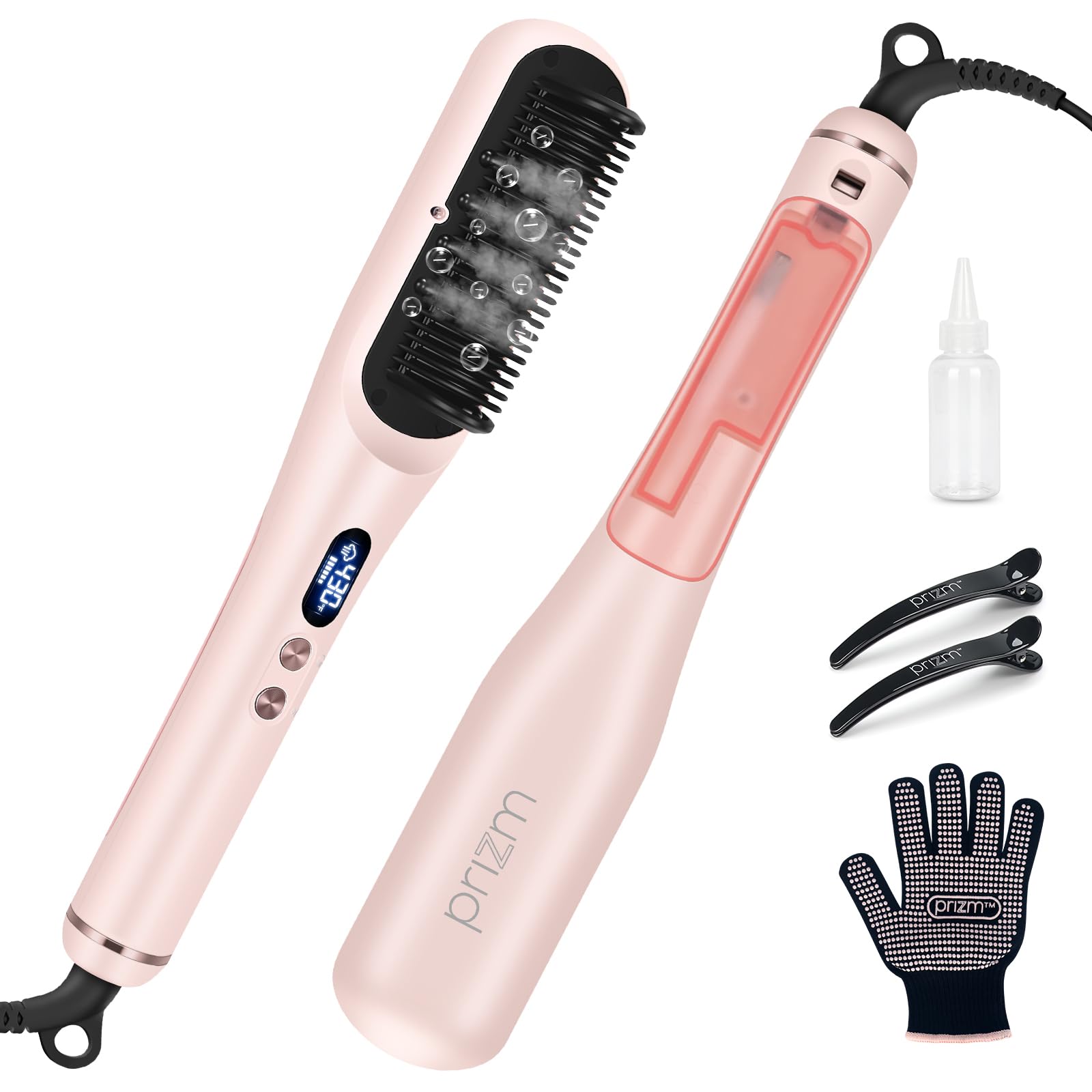 Prizm Pro Steam Hair Straightener Brush