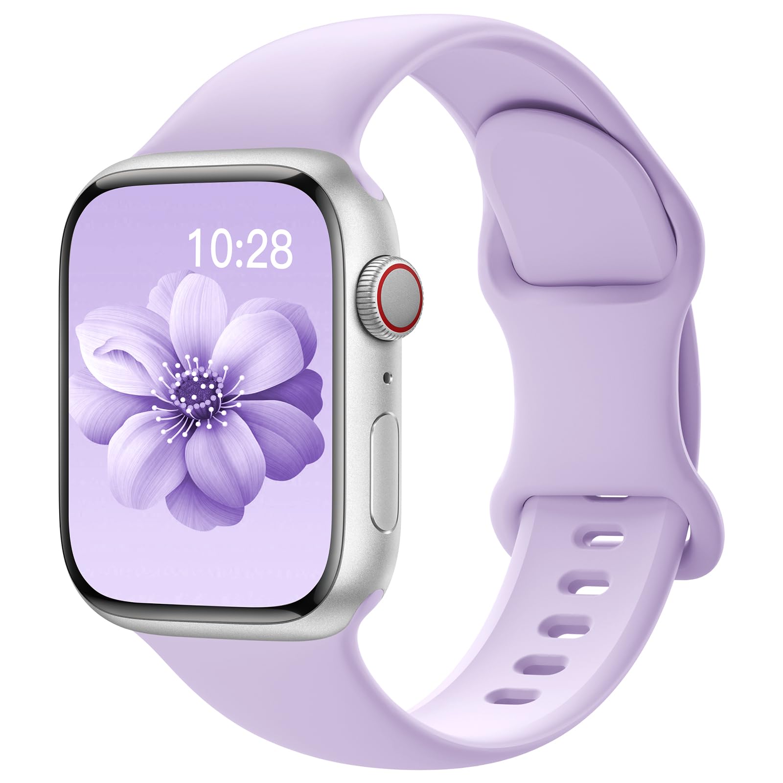 Sport Silicone Band Compatible with Apple Watch Bands 40mm 38mm 41mm 44mm 45mm 42mm 49mm Women Men,Soft Wristband Waterproof Replacement Sport Strap for iWatch Bands Series 9 8 7 6 5 4 3 2 1 SE Ultra Light Purple 38mm/40mm/41mm/42mm(series 11 10)