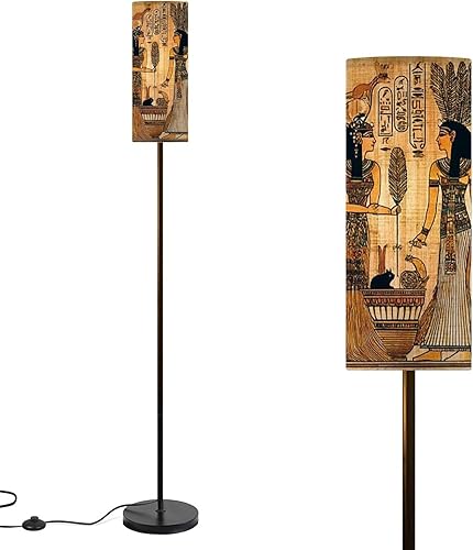 Miniatura 12 de Modern Floor Lamps for Living Room 70s Retro Seamless Material Standing Lamps with Linen Lampshade Tall Lamp Metal Pole Lamp for Bedroom Office