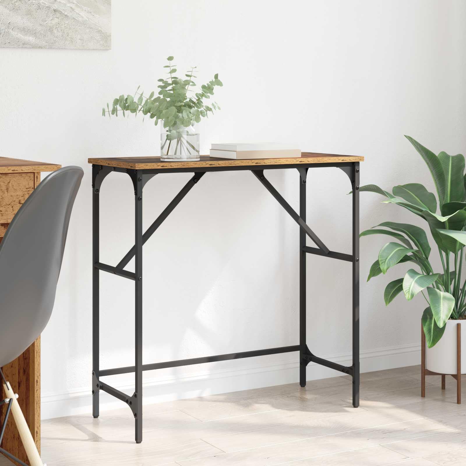 Table console en bois robuste et durable de 75cm pour résoudre le manque de rangement