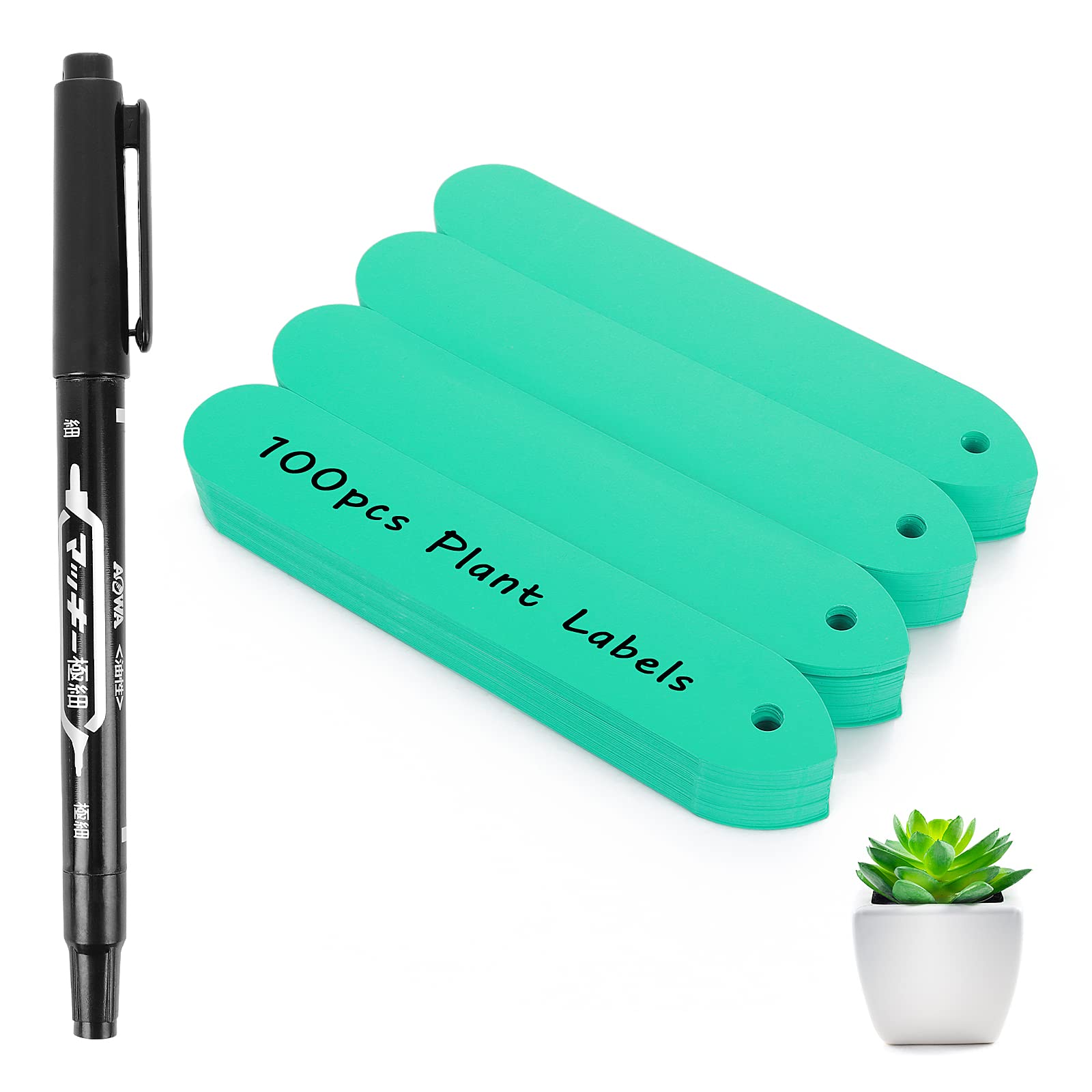 UPKOCH - Lot De 100 étiquettes De Jardin Imperméables - Marqueurs Plantes Avec Surface Inscriptible - 5 Couleurs - 3