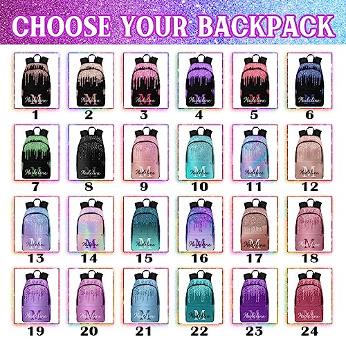 MyPupSocks Personalized Name Girl Backpack Personalized School Bags for Teens Backpack For Girls Customize School Bag2