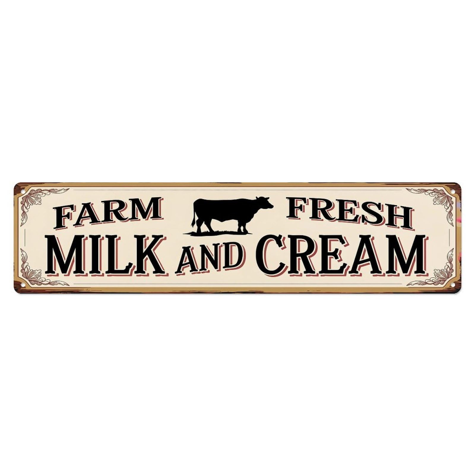 Farm Fresh Milk And Cream Metal Tin Sign Plaque