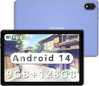 DOOGEE U10 Android 14 Tablet, 9GB RAM+128GB ROM Tablet 10.1