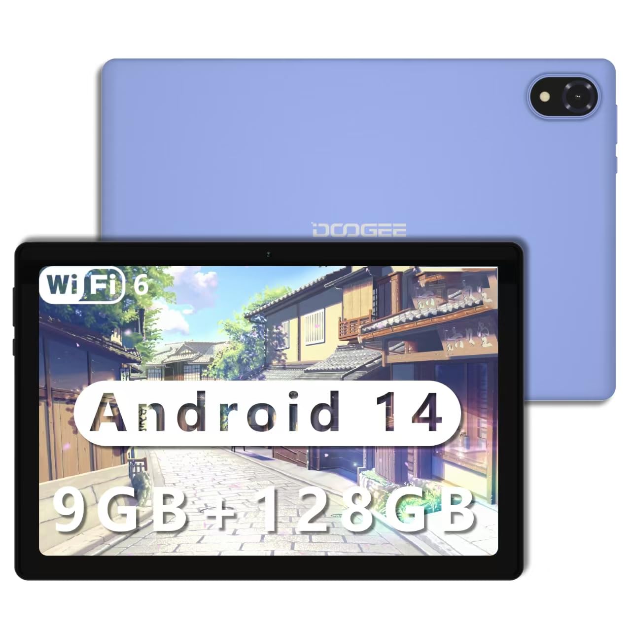 DOOGEE U10 Android 14 Tablet, 9GB RAM+128GB ROM Tablet 10.1
