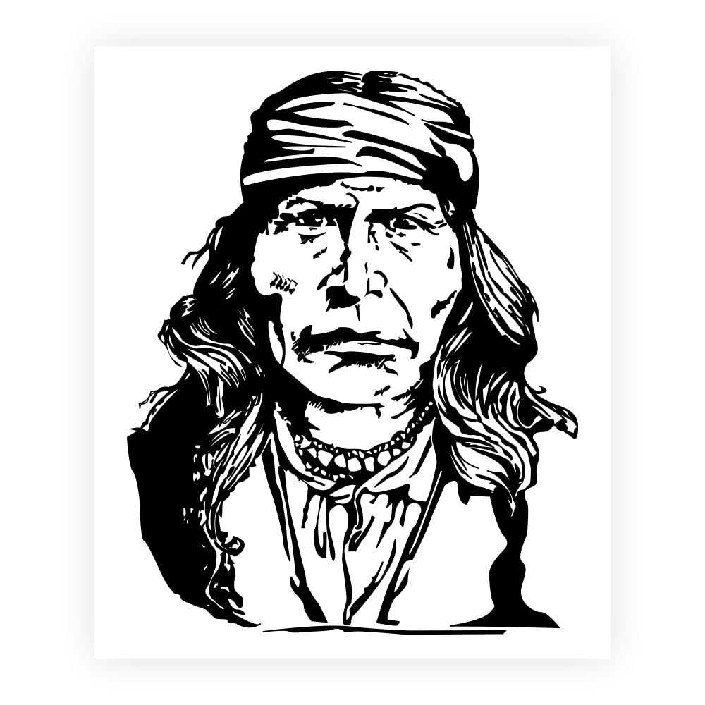 Quattroerre Supershaped Die-Cut American Indian for Car, Black, 10 x 12 cm