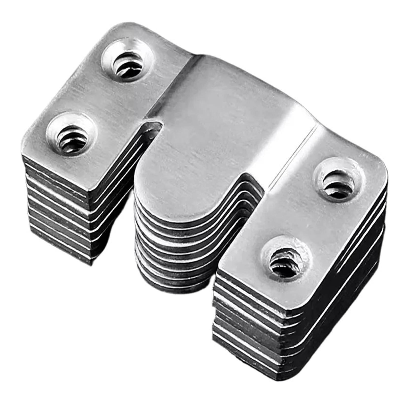 Kxaoxgrc Silver Stainless Interlocking Flush Mount Brackets, Flush Mount Brackets L And S 30Pcs For Picture Hanging(L)