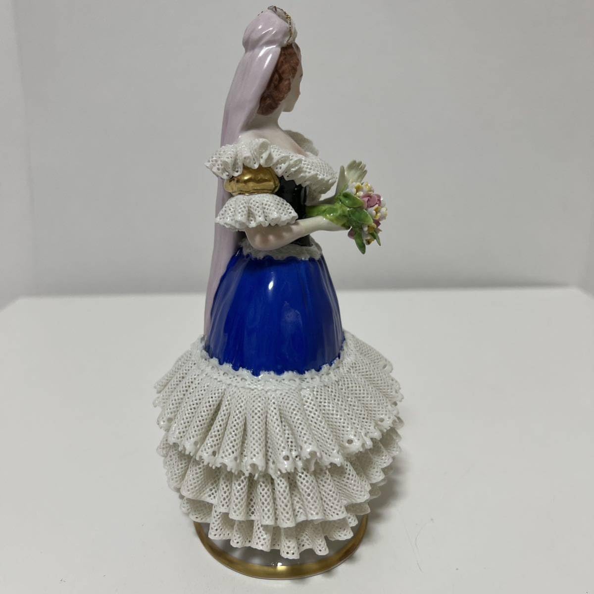 sitzendorfer/ジッツェンドルファ、フィギュリン、大きな花かご