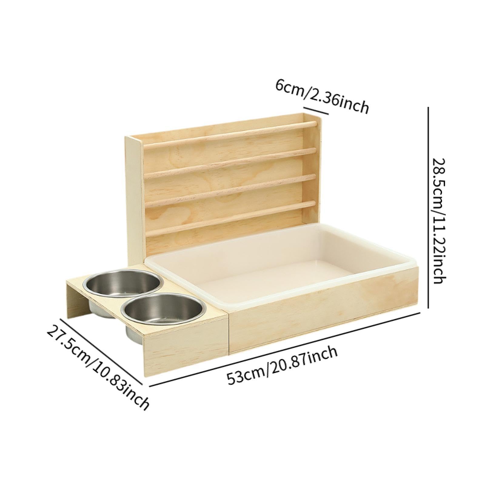 LOVIVER Mangeoire à Foin en Bois pour Lapin, bac à litière, Jouet d'enrichissement, Distributeur de friandises, mangeoire pour Lapin, Toilettes, Porte-Foin