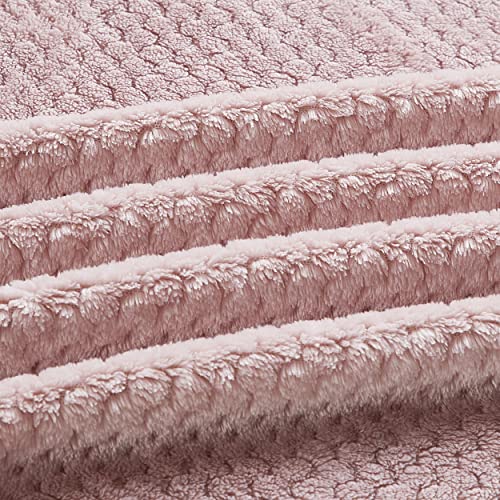 Thesis Fleece Blanket King Blanket For Bed Blush Waffle Blanket – Waffle Textured Microfiber Bed Blanket King Size Blanket Cozy Soft Blanket, 108X90 Inches #TOP7
