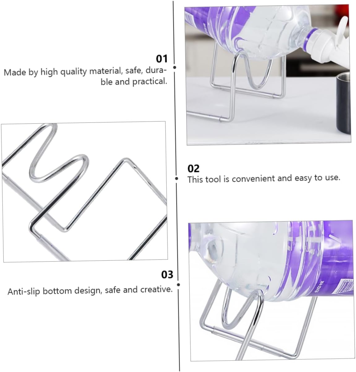 2Pcs Water Jug Rack Portable Water Bottle Holder Stand for Home Camping Office Use Non Slip Design for Easy Access and Stability